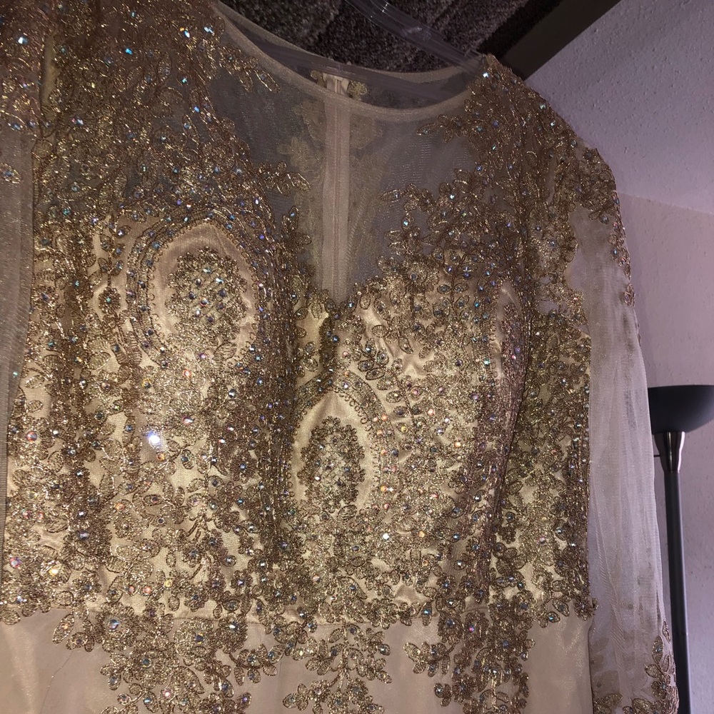 Gold beaded gown